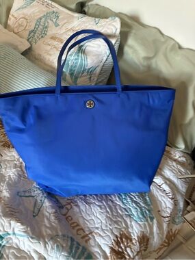 Tory Burch Royal Blue Nylon Tote
